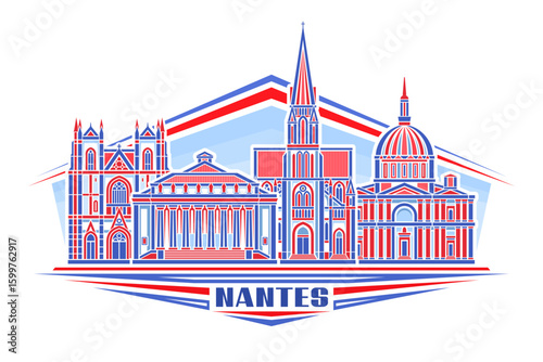 Vector illustration of Nantes