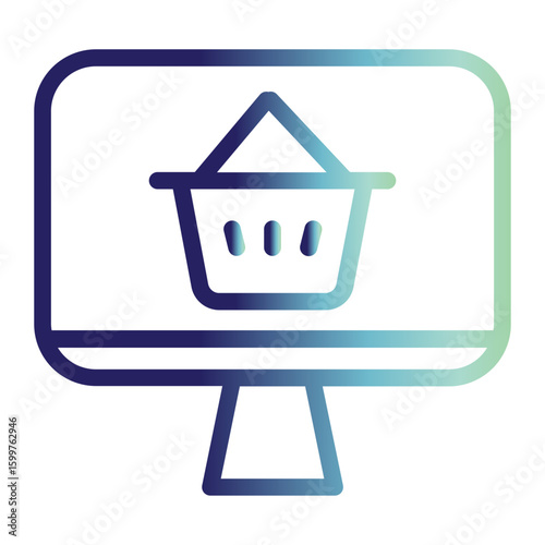 Online Shop On Line Gradient Style