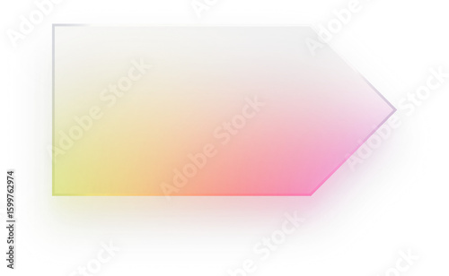 Arrow Glass Effect Arrow Rainbow Arrow Gradient Block Right Arrow Shape Transparent PNG