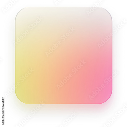 Square Glass Effect Square Rainbow Square Gradient Rounded Square Shape Transparent PNG