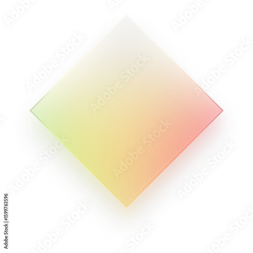 Diamond Glass Effect Diamond Rainbow Diamond Gradient Rhombus Shape Transparent PNG