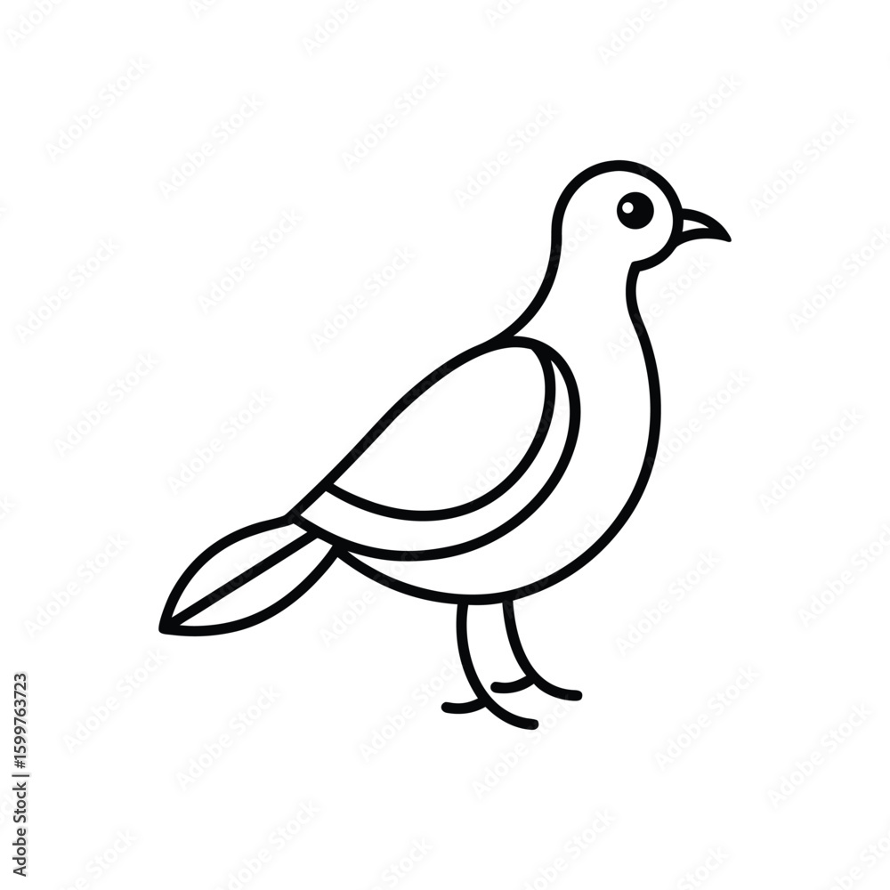 Obraz premium A kiko Line art vector illustration.