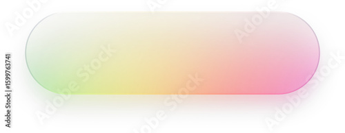Button Glass Effect Button Rainbow Button Gradient Rounded Rectangle Banner Button Website Transparent PNG