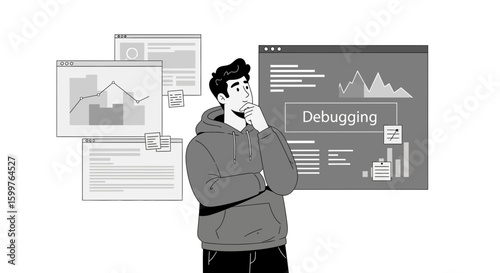 Wallpaper Mural Problem Solving With Debugging And Web Development Concept Design Torontodigital.ca