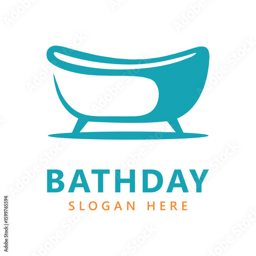 Bathtub modern shape logo design vector graphic symbol icon illustration creative idea