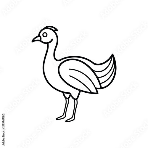 A taro Line art vector illustration.