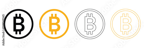 Bitcoin icon logo design. bitcoin sign and symbol. payment symbol. cryptocurrency logo . EPS 10 .