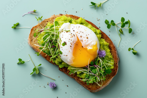 Healthy Greens Toast with Sunny Egg — Calm Morning Delight