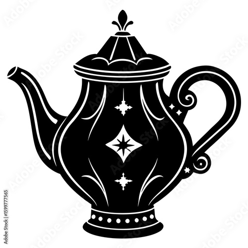 Classic British tea caddy vector silhouette 