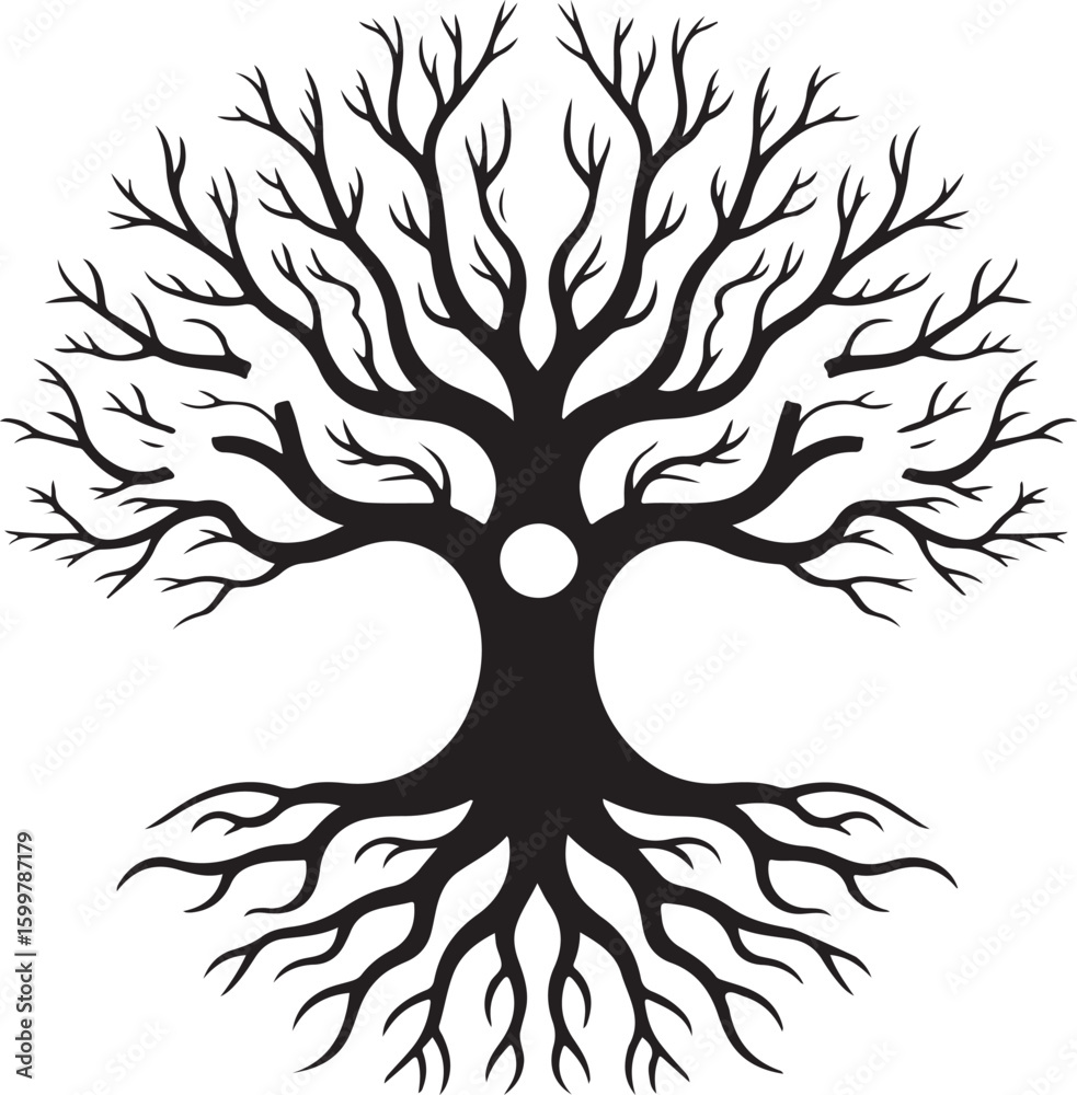 Obraz premium Elegant Tree Silhouette Bundle