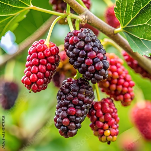 Wallpaper Mural red berries on a branch Torontodigital.ca
