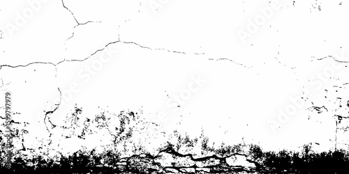 white textured wall with cracks and brick foundation, creating a distressed and some dark spots, textured appearance. it looks aged	