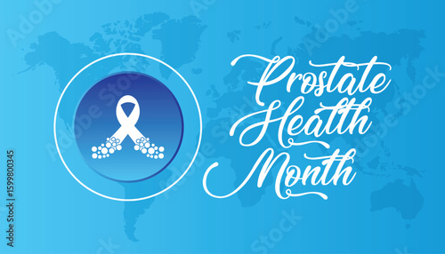 September is Prostate Health Month. Vector template Design for banner, greeting card, poster, prints, social media post, flyer, T shirt with background.