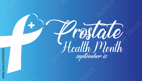 September is Prostate Health Month. Vector template Design for banner, greeting card, poster, prints, social media post, flyer, T shirt with background.
