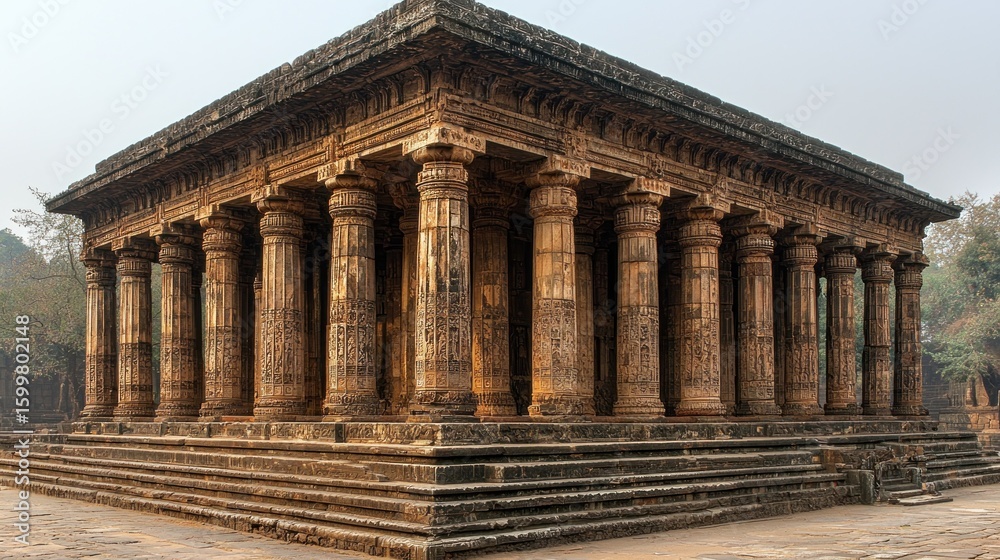 Obraz premium Ancient Sas Bahu Temple in Patan, Gujarat, India: A Majestic Architectural Marvel