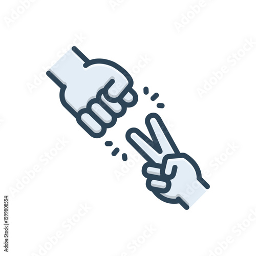 Color illustration icon for guess