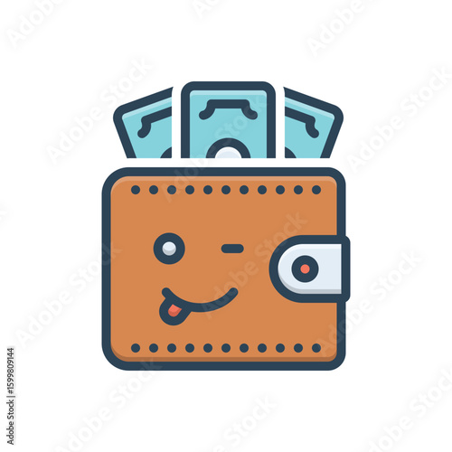 Color illustration icon for kidding
