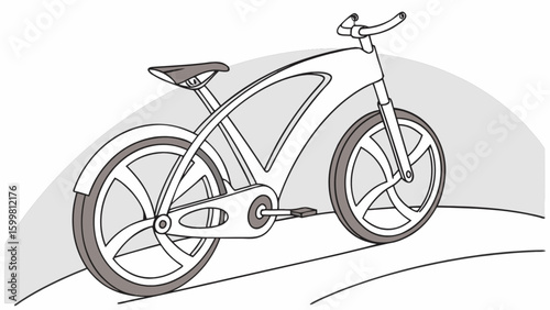 Explore the future of cycling with this modern bike illustration showcasing sleek design and innovation