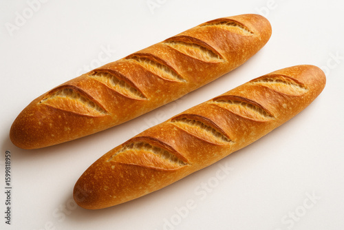 breads on white surface.