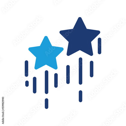 rising star colored icon vector design good for web or mobile app