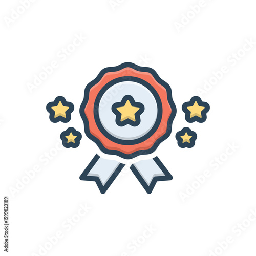 Color illustration icon  for quality assurance