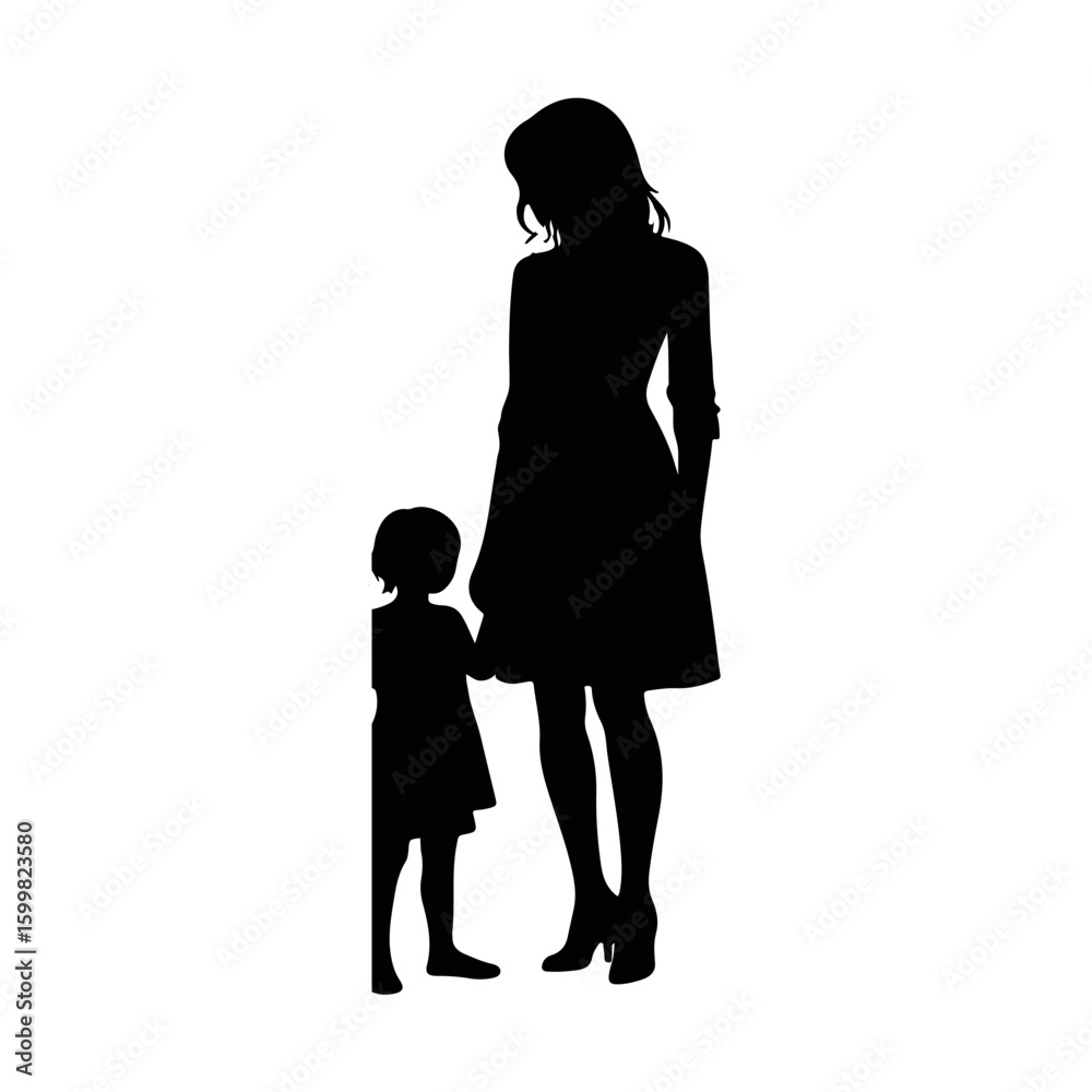 Mother holding baby silhouette icon, emotional black filled SVG vector, love and care concept for motherhood and parenting designs Mother holding baby silhouette icon, emotional black filled SVG vector, love and care concept for motherhood and parenting designs