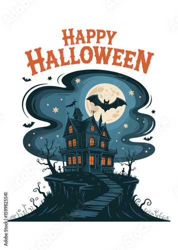 happy halloween Quote Typography T-Shirt Design
