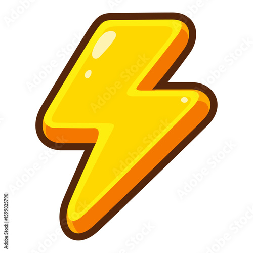 Yellow Lightning Bolt Cartoon