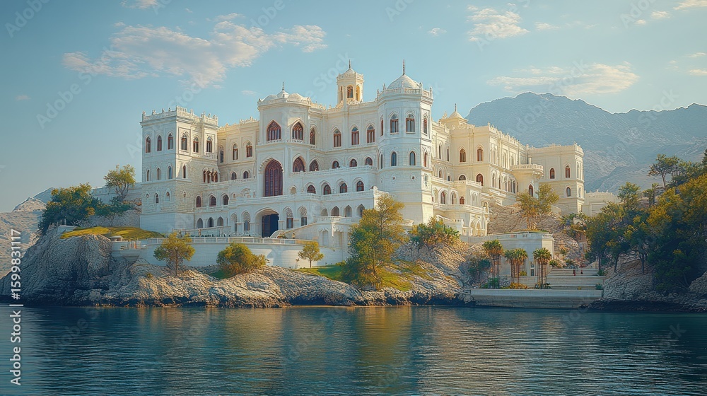 Fototapeta premium Majestic coastal palace
