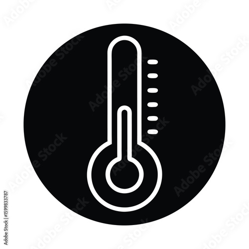 Silhouette vector of digital thermometer on white background