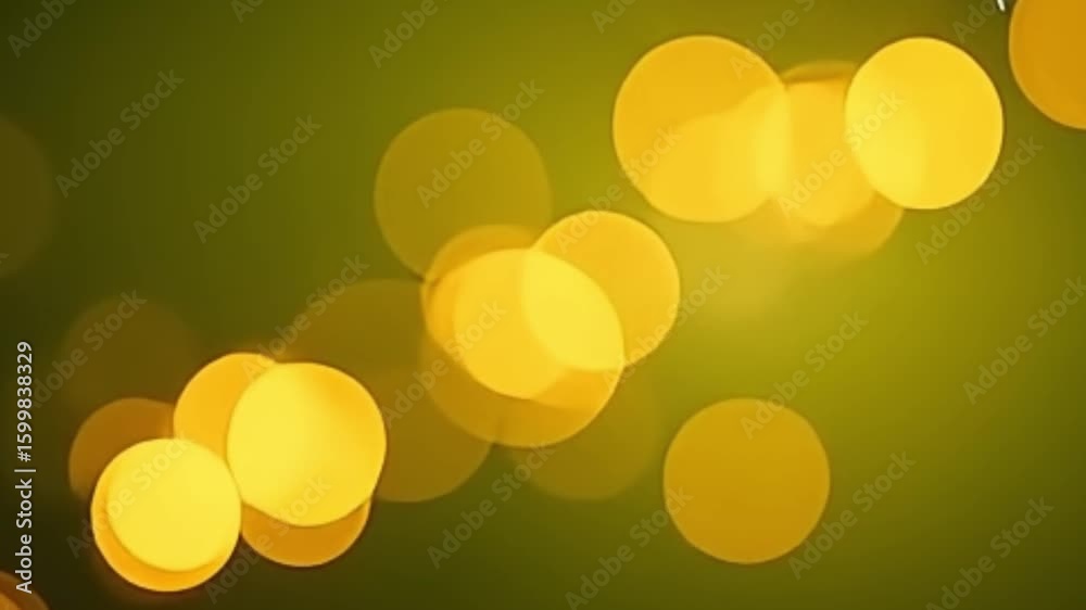 olive green bokeh background, mustard yellow bokeh lights, 4K bokeh loop, abstract bokeh particles, drifting bokeh lights, seamless bokeh motion, diagonal bokeh animation, glowing orbs background, 