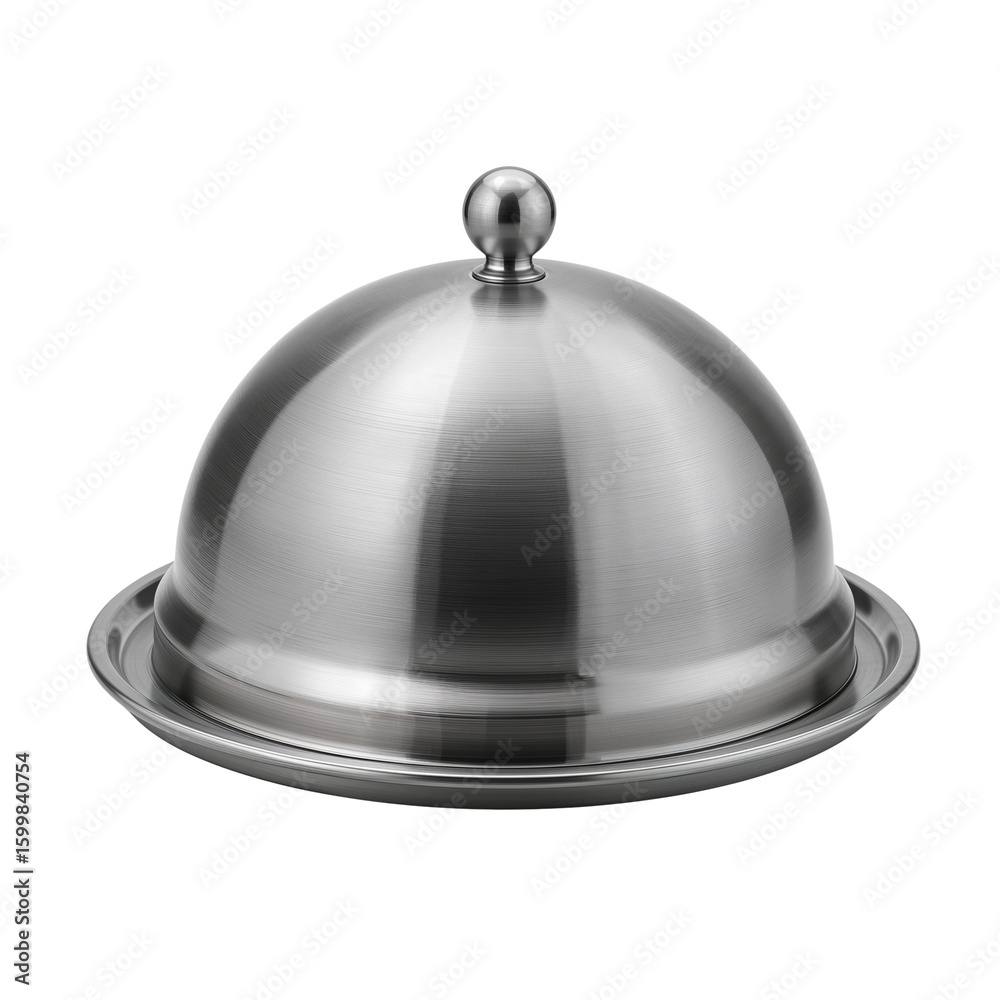 Elegance in stainless steel server with gentle curves for culinary presentation on transparent Elegance in stainless steel server with gentle curves for culinary presentation on transparent