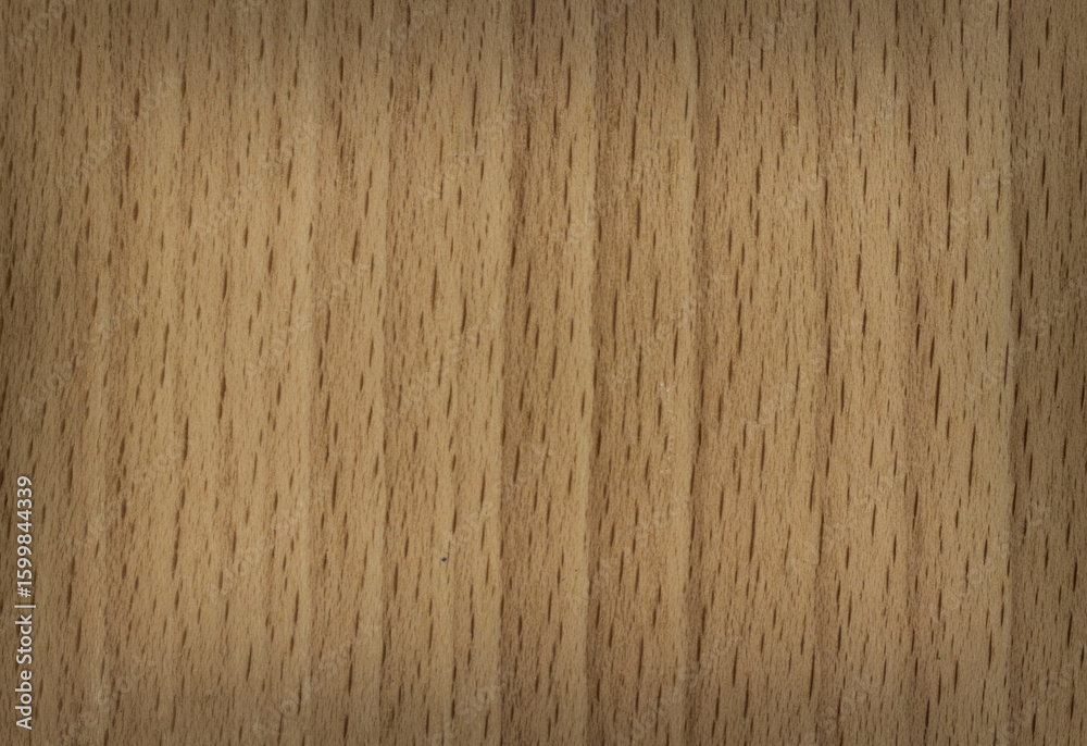 Obraz premium the texture of natural light wood. wooden board. the panel is made of natural wood. Beech, Fagus, frame, place for text or object, vignetting, horizontal, close-up.