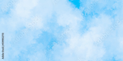 Abstract grunge sky blue soft painted watercolor paint splash. inspiring views of fluffy clouds blue sky background. cloudy blue sky various natural clouds and smoke. morning cloud in the sky.