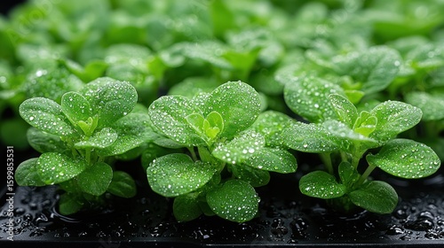 Vibrant Dew-Kissed Corn Salad Seedlings