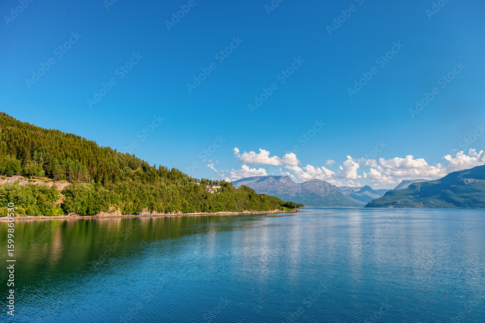 Naklejka premium Troms is a province of Norway. It borders the provinces of Finnmark and Nordland.