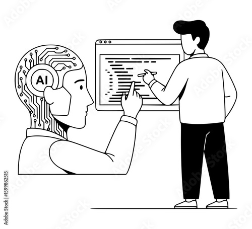 AI Writing Code with Developer
