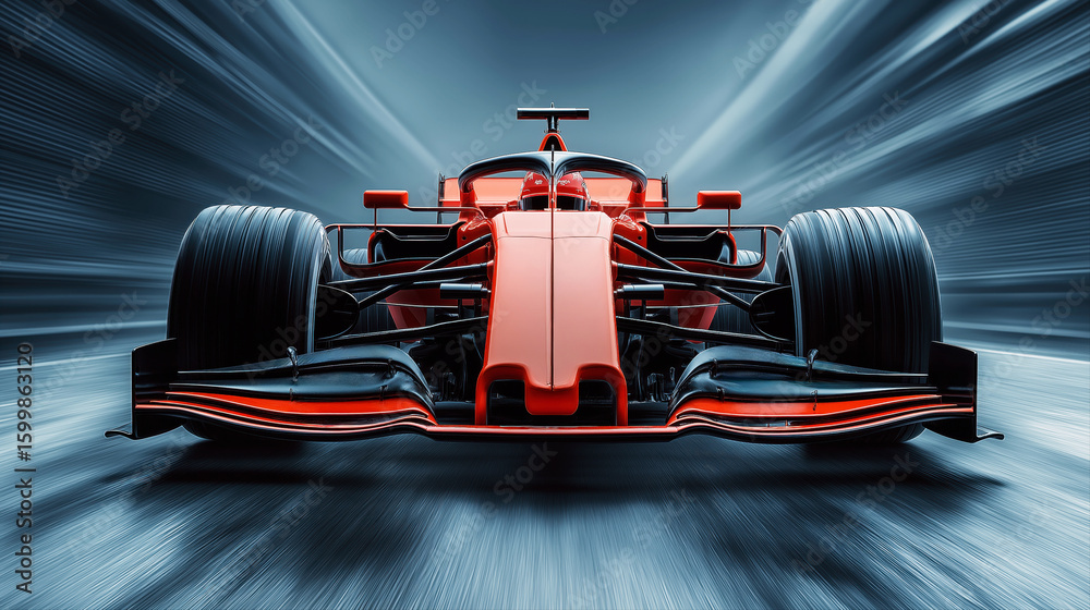 Fototapeta premium high-speed racing motion with blur effect