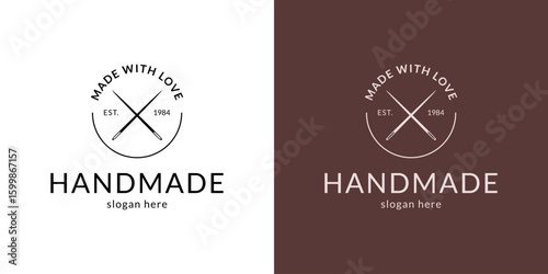 Creative handmade logo. Elegant design.