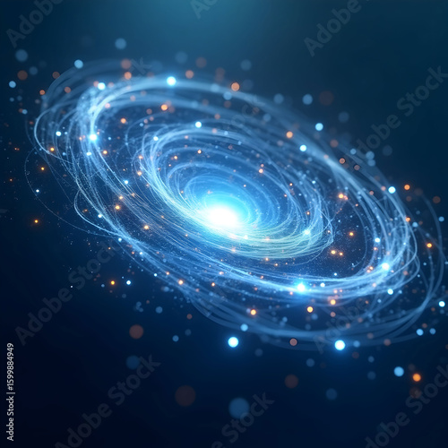 A mesmerizing hightech background featuring a swirlin 0