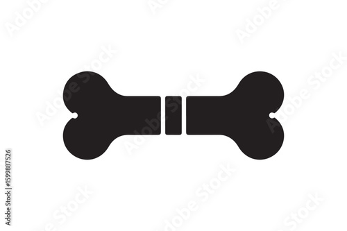 Wallpaper Mural Simple Black Bone Icon for Pets, Halloween, and Medical Anatomy Torontodigital.ca