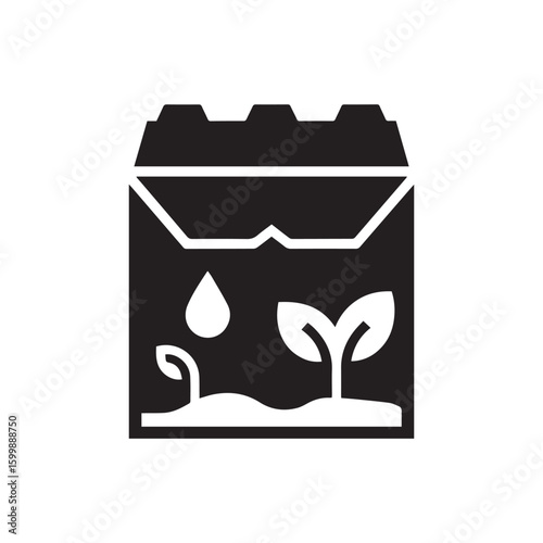 Seed Packet Silhouette Icon for Gardening and Agriculture Needs