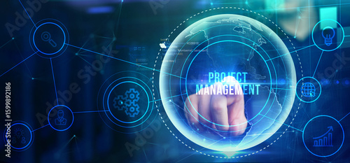 Project management concept. Business, Technology, Internet and network concept.
