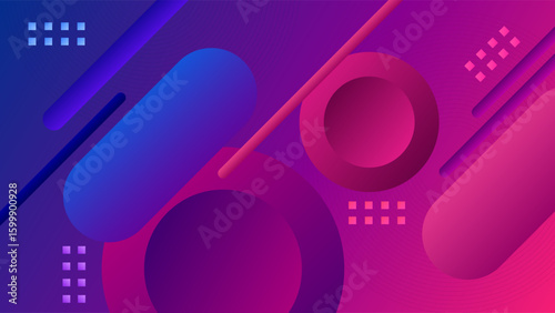 ABSTRACT BACKGROUND ELEGANT BLUE PINK PURPLE GRADIENT SMOOTH LIQUID COLORFUL DESIGN WITH GEOMETRIC SHAPES VECTOR TEMPLATE GOOD FOR MODERN WEBSITE, WALLPAPER, COVER DESIGN 