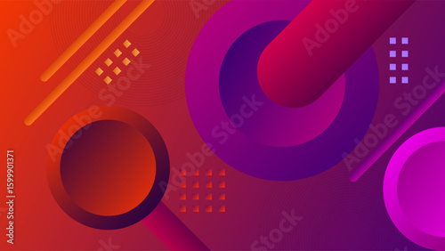 ABSTRACT BACKGROUND ELEGANT ORANGE PURPLE GRADIENT SMOOTH LIQUID COLORFUL DESIGN WITH GEOMETRIC SHAPES VECTOR TEMPLATE GOOD FOR MODERN WEBSITE, WALLPAPER, COVER DESIGN 