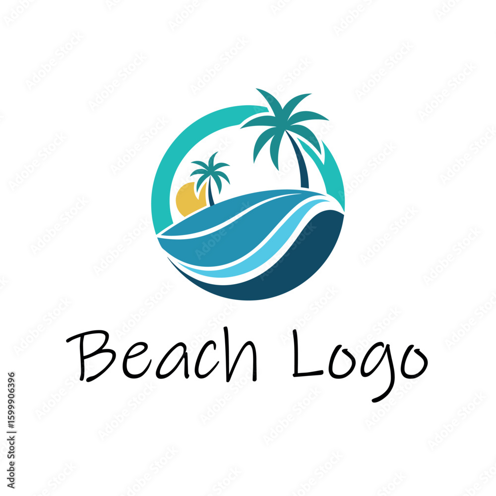 Naklejka premium Beach logo
