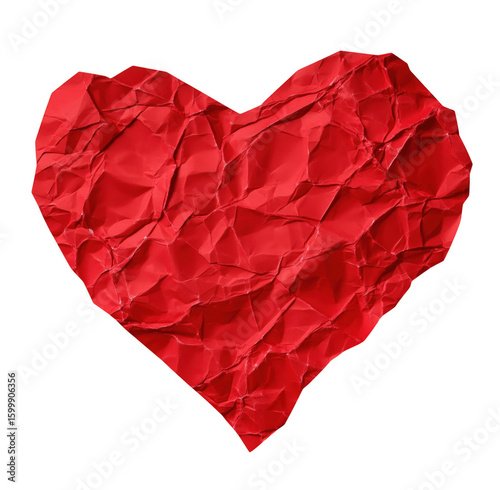 Wallpaper Mural Textured red paper heart shape isolated on a transparent background for design purposes Torontodigital.ca