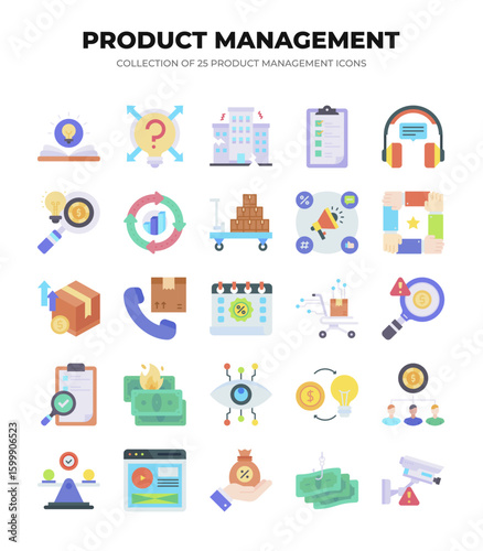 Product Management Icons. A Collection of 25 Essential Icons for Business