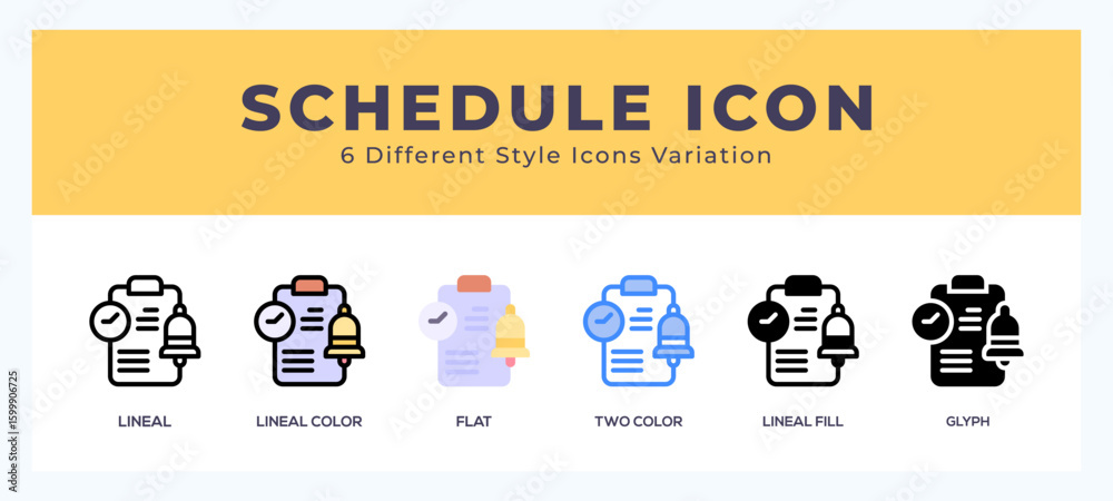 Fototapeta premium Schedule symbol. vector icon symbol. logo illustration. vector graphics