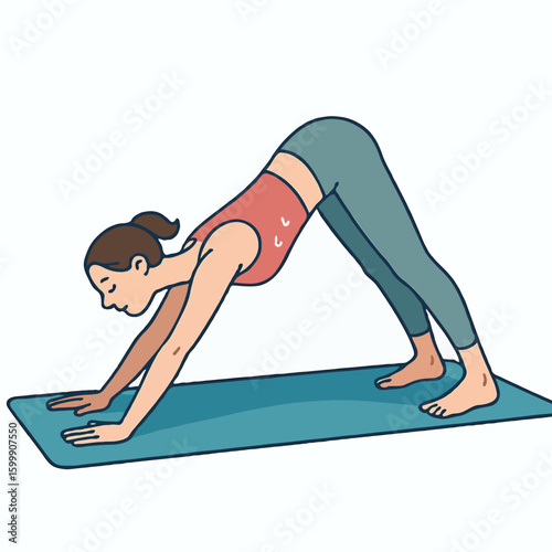 woman doing yoga exercise